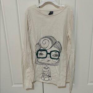 zara kids 11-12 long sleeve girls graphic tee
